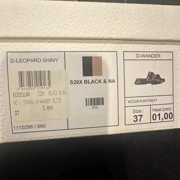 Authentic - CHRISTIAN DIOR Animal Print Grosgrain Trim Slides - Picture 5 of 10